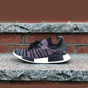 adidas nmd r1 stlt black grey solar pink